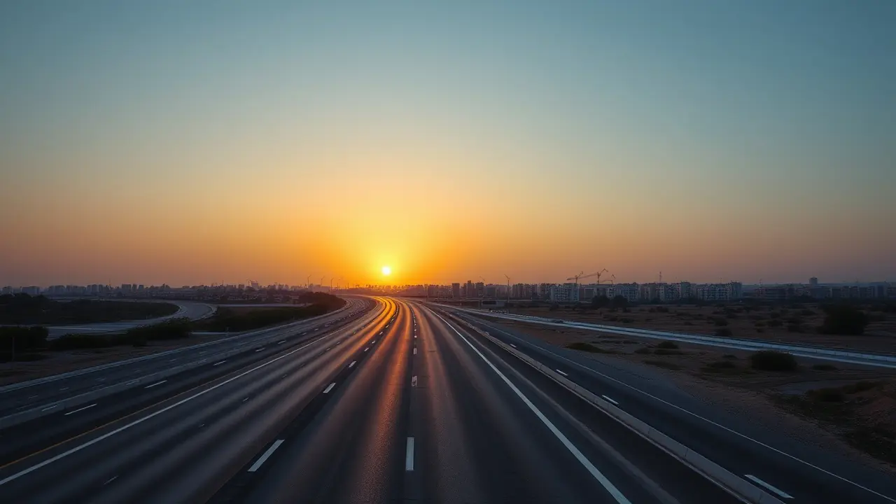 Liaison de l'autoroute E66 avec The Valley Dubai