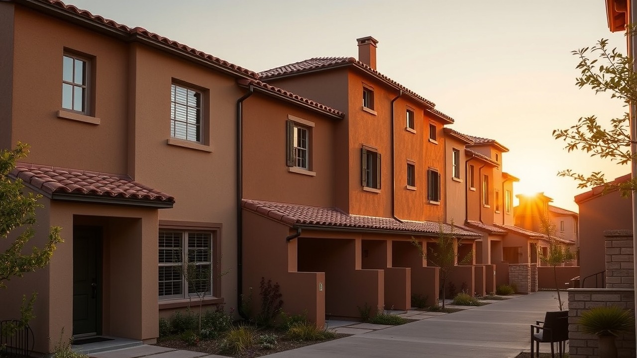 Amaranta townhouses exterior architecture in Villanova Dubai
